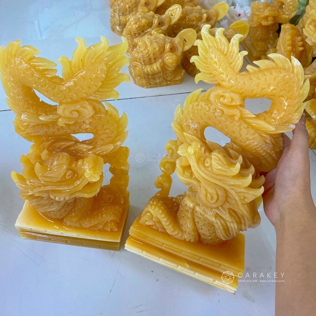 Tượng cặp rồng đứng đá ngọc hoàng long, linh vật phong thủy, tượng rồng đá phong thủy, tượng rồng đá ngọc pakistan, tượng linh vật bằng đá, cặp tượng rồng đá non nước, cặp tượng rồng bằng đá
