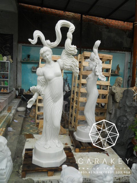 Tượng Cô Gái đá non nước, tượng đá, tượng bằng đá non nước, tượng đá trắng non nước, tượng chú tiểu bằng đá, tượng chú tiểu đá non nước, tượng chú tiểu đá cẩm thạch trắng,  tượng đá nguyên khối, tượng cô gái bằng đá, tượng cô gái đá non nước